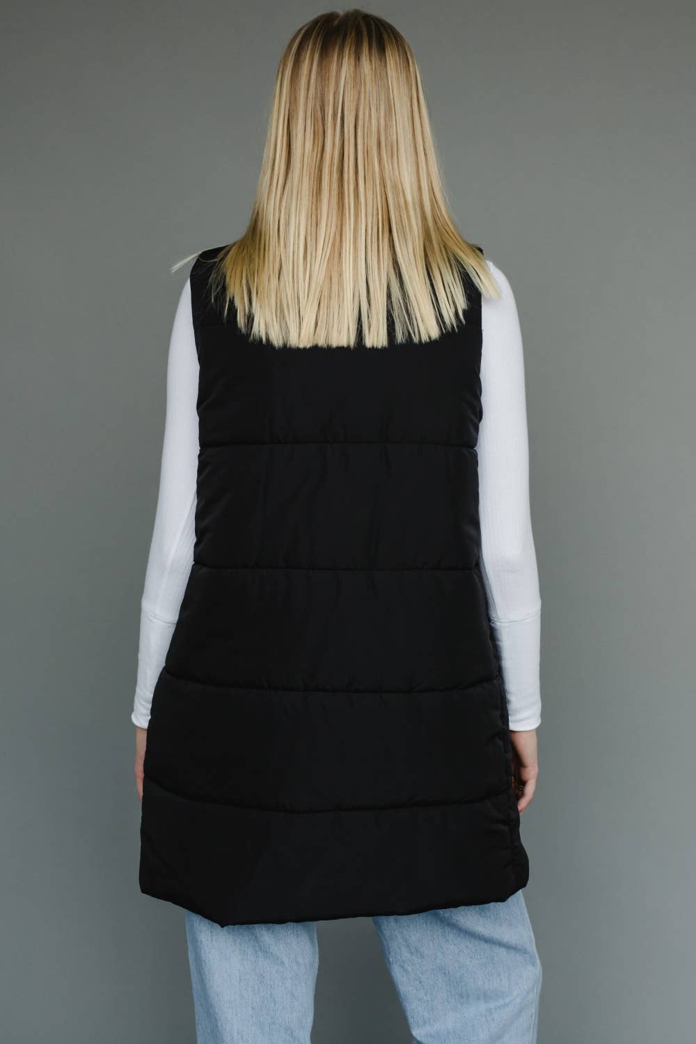 Black Long Vest