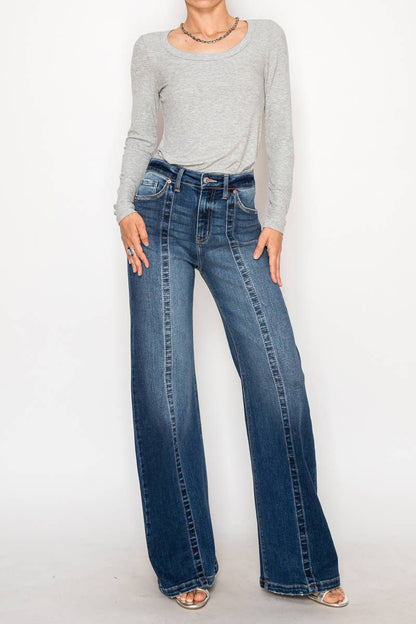 ECO FABRIC HIGH RISE RELAXED FLARE JEANS