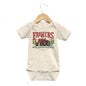 Red Tractor Farm Baby Onesie