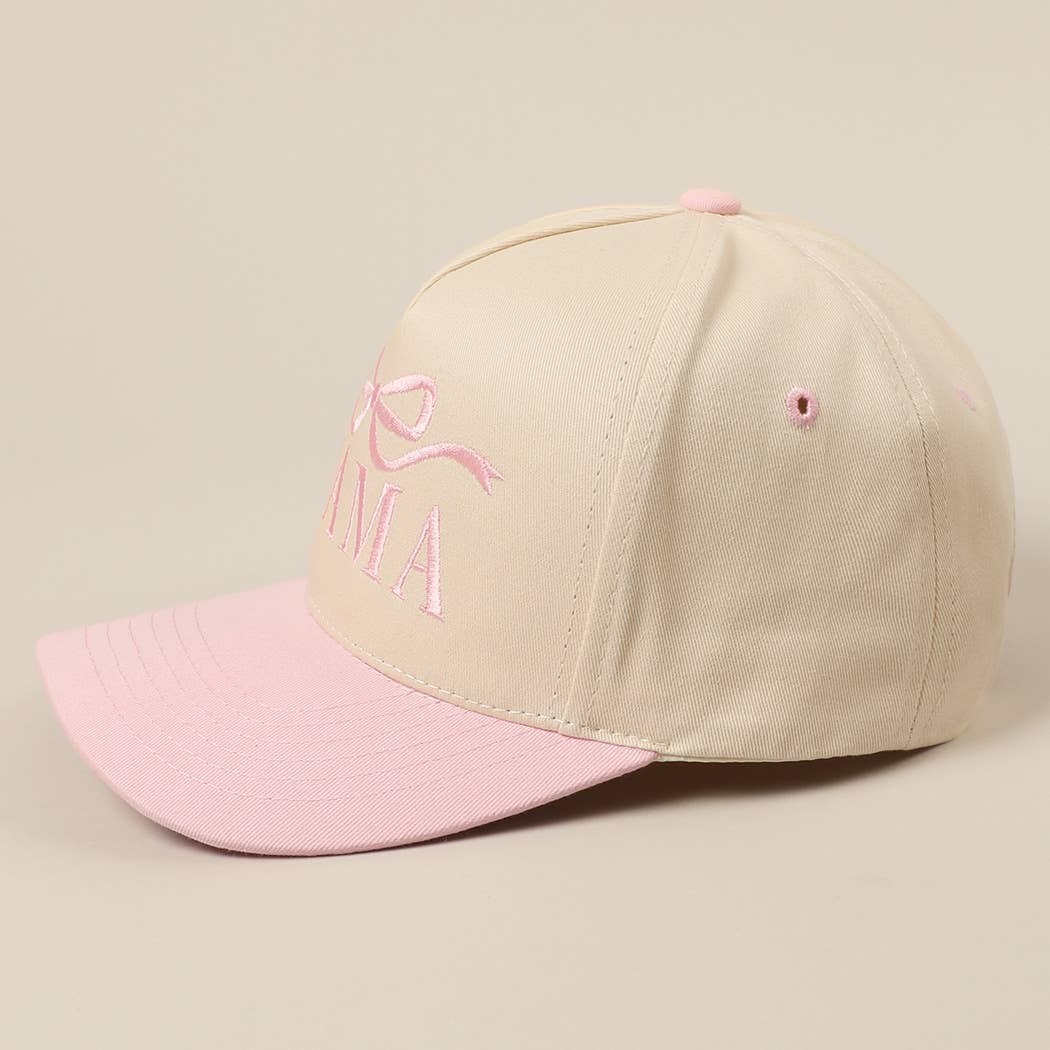 MAMA Ribbon Embroidered Two-Tone Trucker Hat (2 Colors)