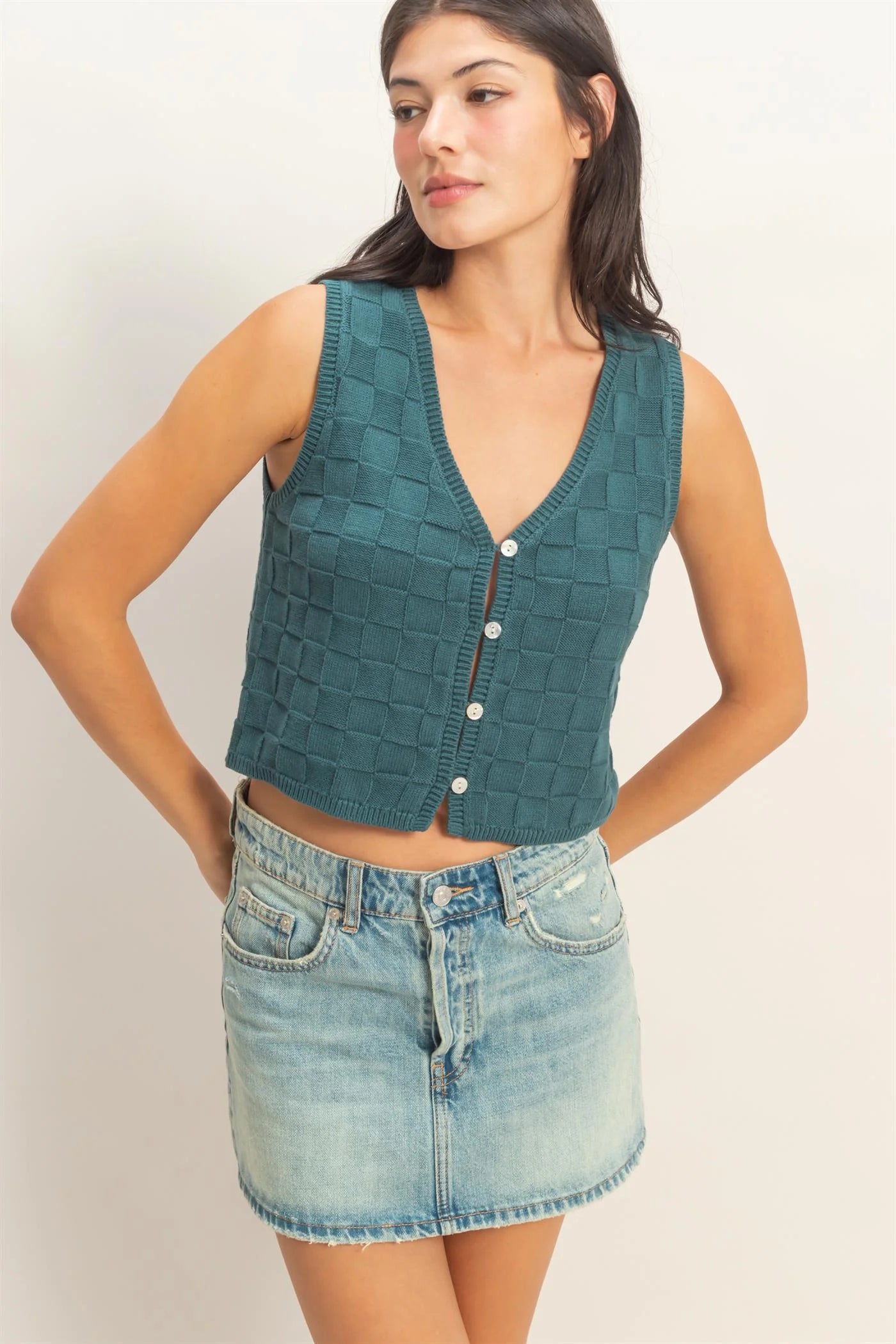 The Harbor Check Sweater Vest