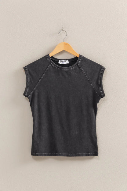 Raglan Cap Sleeve Tee